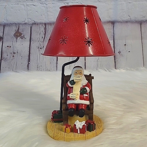Yankee Candle Christmas Holiday Santa Claus Resin Tea Light Candle Holder Lamp - Picture 5 of 15